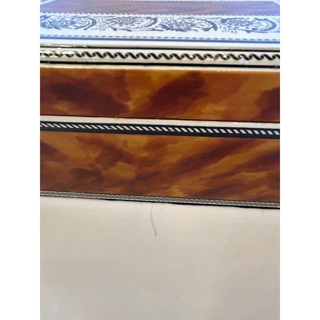 One of a Kind Artist Made Decorative Faux Tortoise and Pen & Ink Box For Sale - Image 14 of 15