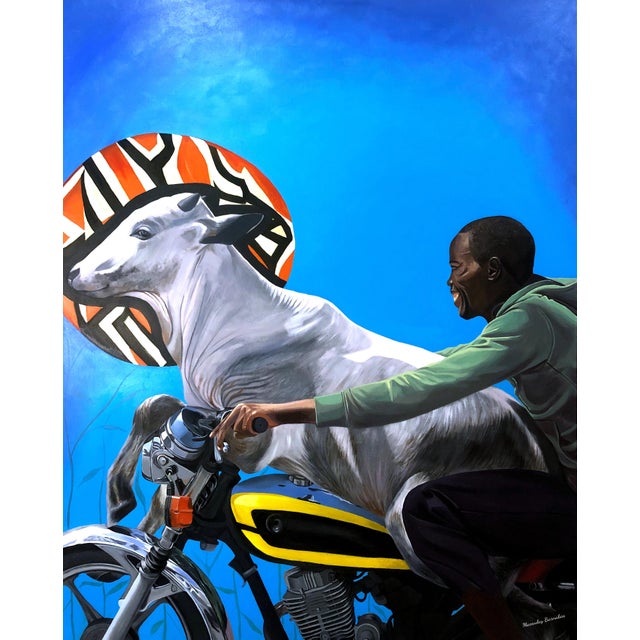 "Holy Cow", Acrylic Painting on Canvas For Sale - Image 4 of 4
