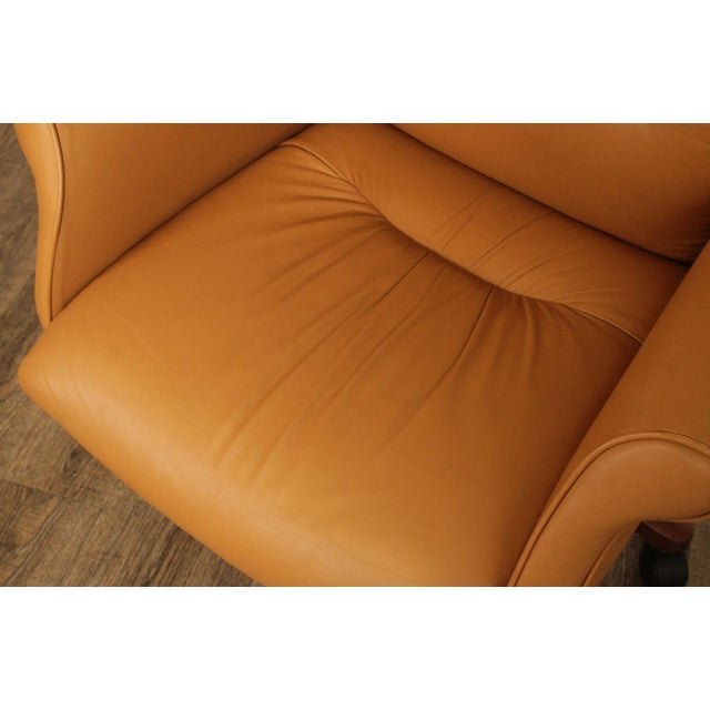 2000 - 2009 Leathercraft Tufted Leather Executive Office Armchair (K) For Sale - Image 5 of 13
