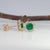 2020s Colombian Emerald Earrings With Natural Diamond Accents: Solid 14k Gold, 5mm For Sale - Image 5 of 7