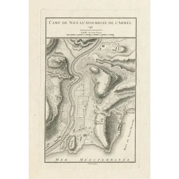 De La Haye, A Military Camp Near Nice, 1750, Print For Sale - Image 4 of 5