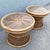 Boho Chic Buri Rattan Circular Inlaid Glass Top Side Tables - A Pair For Sale In West Palm - Image 6 of 8
