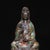 Turquoise Late 20th Century Gilt Bronze Cloisonné Enamel Seated Figure of Guanyin on Lotus Base For Sale - Image 8 of 9