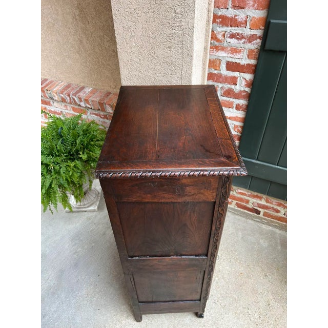 Brown Antique French Cabinet Carved Oak Demeter Harvest Cornucopia Greek Goddess For Sale - Image 8 of 12