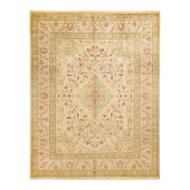 Mogul Collection Hand-Knotted Area Rug - Ivory 8' 1" x 10' 2" For Sale
