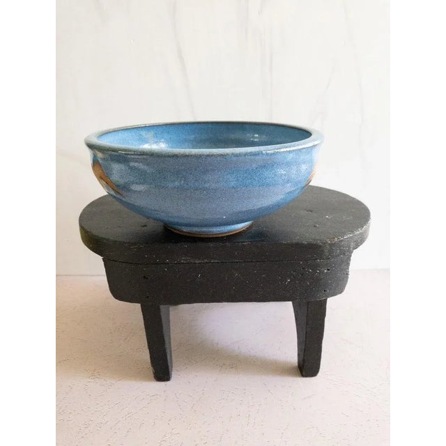 1970s Vintage Midcentury Pottery Bowl Ikebana For Sale - Image 9 of 13