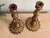 Spanish Revival Spanish Florentine Candlesticks - Mirrored Wood, Gilt Gold, Vintage Candle Holders For Sale - Image 3 of 10