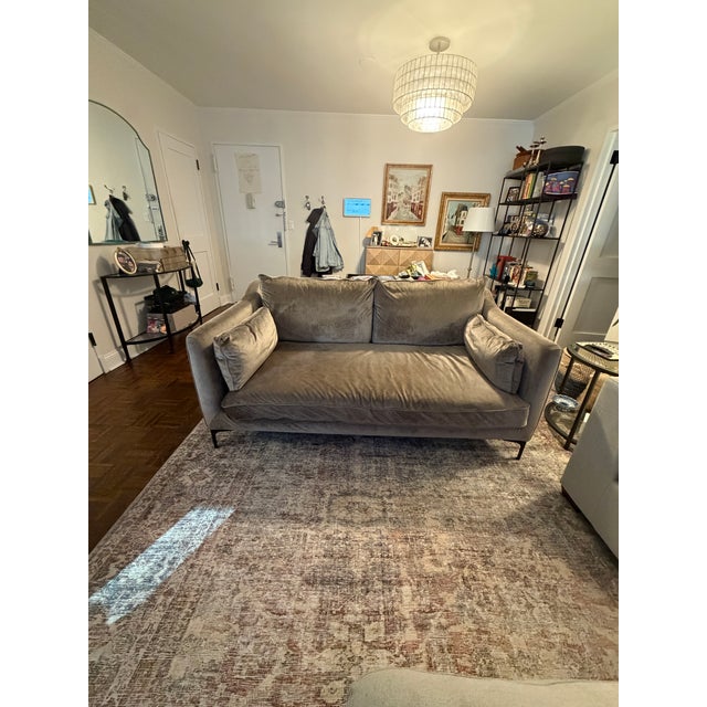 Taupe Classic Club Sofa-Style Loveseat, Interior Define For Sale - Image 8 of 10