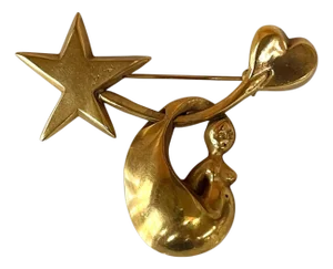 Bronze Brooch by Line Vautrin