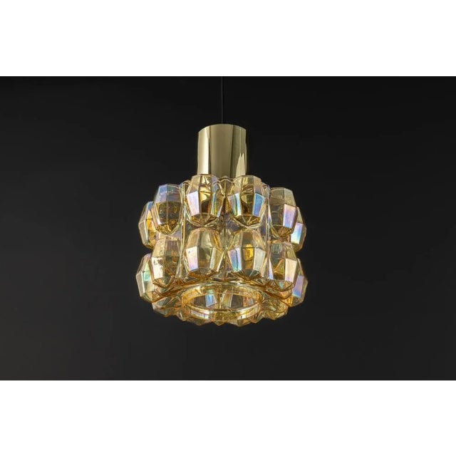Large Amber Glass Pendant from Limburg, Germany, 1970s For Sale - Image 4 of 13