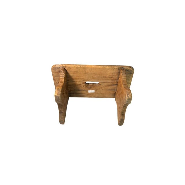 Rustic Rustic Milking Stool in Wood For Sale - Image 3 of 5