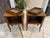 Rustic Oak Bedside Tables with Drawers and Niches, 1950s, Set of 2 For Sale - Image 3 of 14