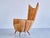 Armchair in Velvet and Fluted Walnut by Guglielmo Ulrich, Italy, 1940s For Sale - Image 14 of 15