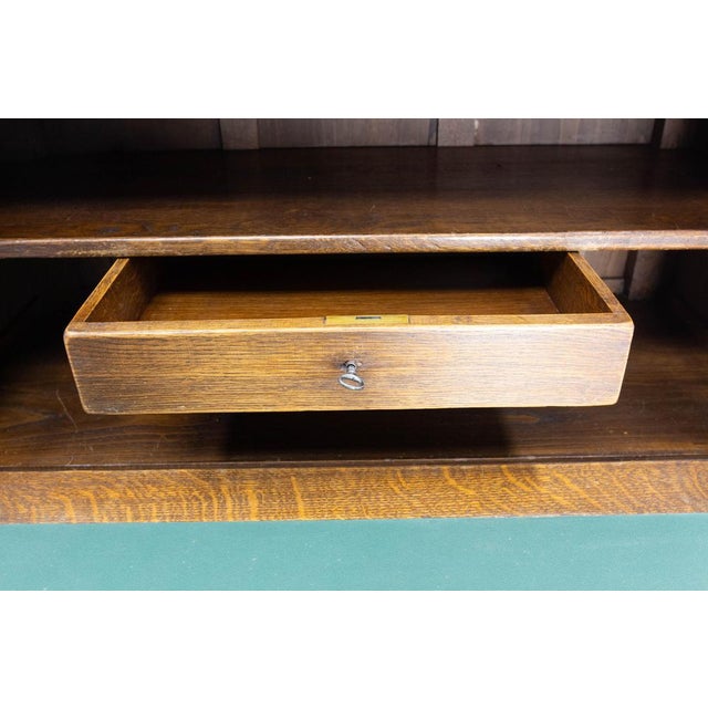 Mid-Century Spanish Buffet Secretaire in Oak, 1960s For Sale - Image 17 of 18