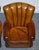 Vintage Art Deco Style Hand Dyed Leather Shell Chairs, Set of 2 For Sale - Image 4 of 17