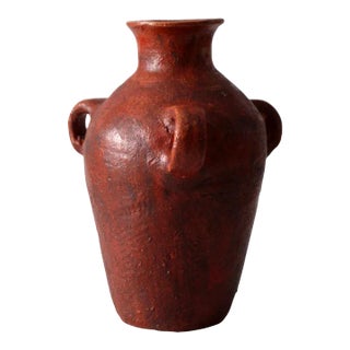 Vintage Vase With Three Handles For Sale