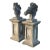 Vintage Pair of Pier Mounted Stallion Busts With Flowing Manes For Sale