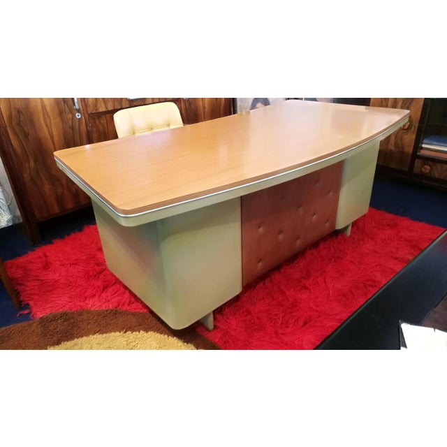 Executive Desk in Lacquered and Laminated Metal from Anonima Castelli, 1950s For Sale - Image 10 of 12