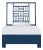 Finn Standard Bed Twin Extra Long - Navy For Sale