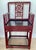 Antique Qing Dynasty Chinoiserie Fretwork Bamboo Rose Chairs a-Pair For Sale In West Palm - Image 6 of 17