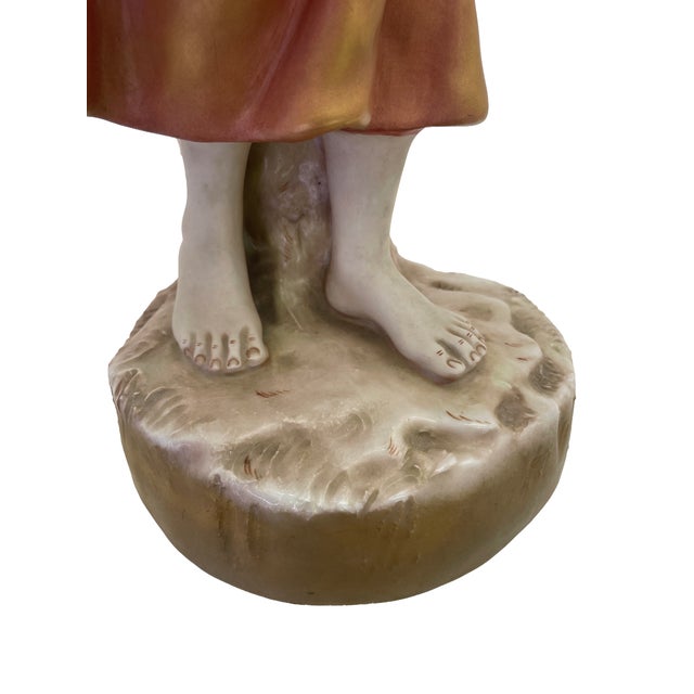 Royal Dux Porcelain Harvest Figurines — A Pair For Sale - Image 13 of 17