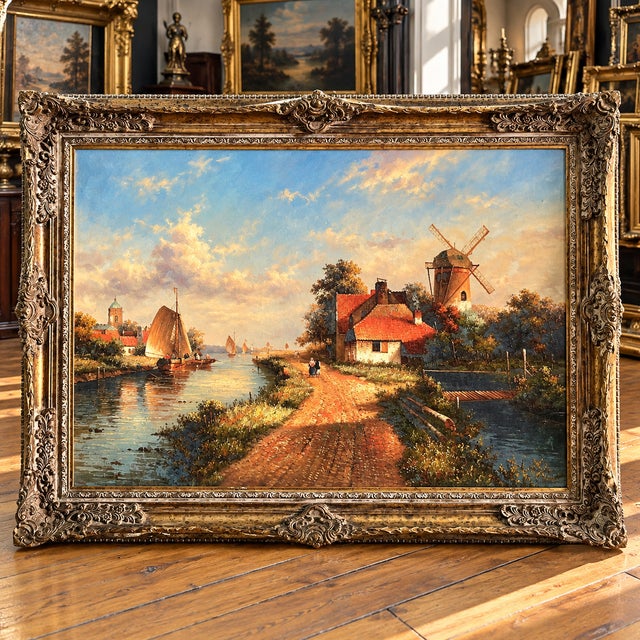 Bring the charm of the European countryside into your home with this beautiful landscape artwork depicting a peaceful...