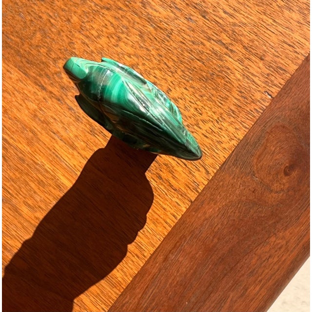 20th Century Small Hand-Carved Malachite Sculpture Of An Indigenous Tribesman For Sale - Image 10 of 12