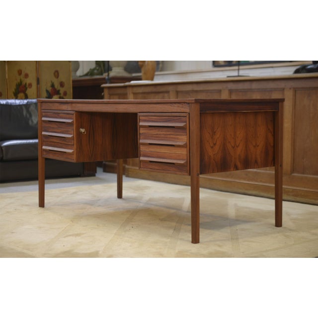 Scandinavian Bruksbo Wooden Desk attributed to Torbjorn Afdal, 1960s For Sale - Image 9 of 14