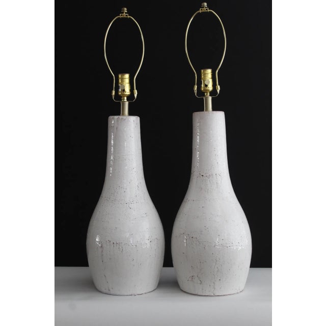 Mid 20th Century Ceramic Lamps - a Pair For Sale - Image 11 of 12