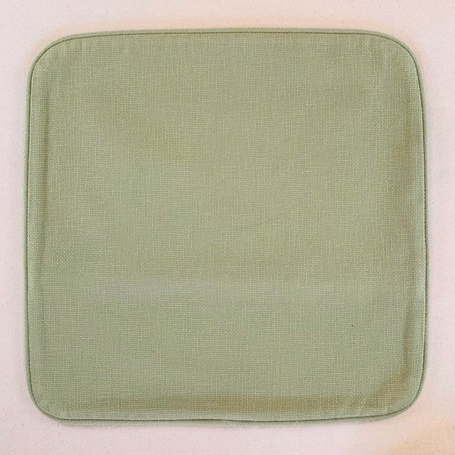 Contemporary P Kaufmann Green Solid Textural Cotton Woven Fabric Sample For Sale - Image 3 of 8