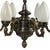 Antique Brass Chandelier with Adjustable Arms, Former Czechoslovakia, 1910s For Sale - Image 6 of 11