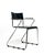Mid-Century Modern Vintage Cantilever Armchairs in Black Leather and Chrome, 1970s, Set of 4 For Sale - Image 3 of 8