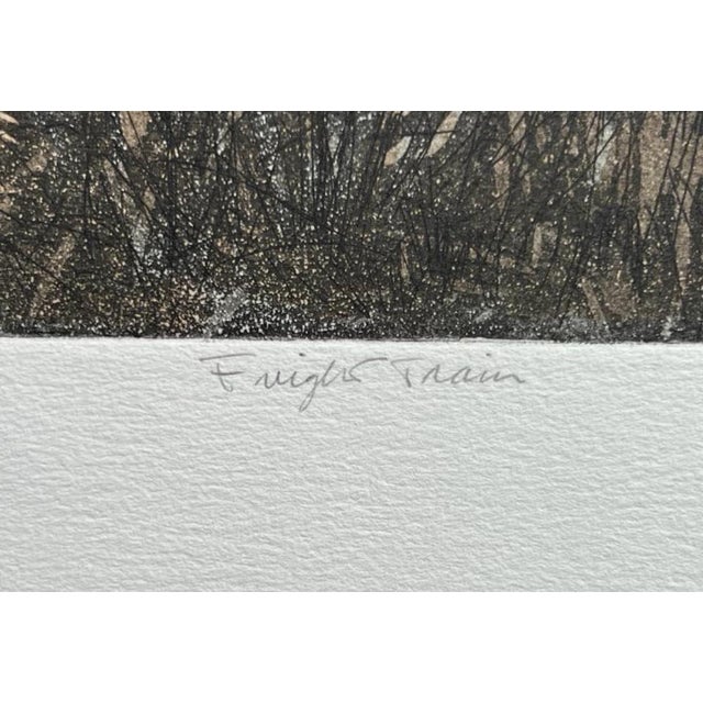 John Collette Etching Freight Train from a total edition of 200 Signed and numbered in pencil by the artist Work 45 x 37.5...