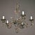Verdigris 1930s Italian Five-Light Tole and Wrought Iron Chandelier For Sale - Image 8 of 10