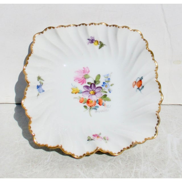 Gold Nymphenburg Germant West Germany 80s Porcelain For Sale - Image 8 of 11