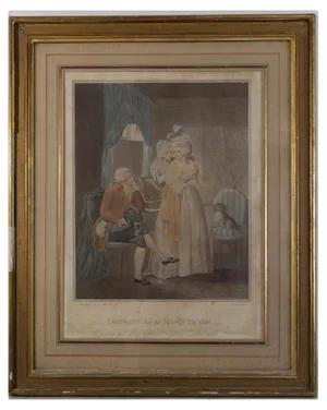 Francesco Bartolozzi, Dressing for the Masquerade, Late 18th Century, Engraving, Framed