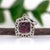 1.24ct Ruby Pendant W Earth Mined Diamonds in Solid 14k White Gold Cushion 6mm For Sale In Columbus - Image 6 of 9