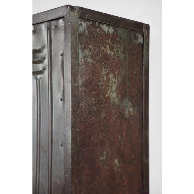 Gray Vintage Industrial Metal Factory Cabinet, 1950s For Sale - Image 8 of 18