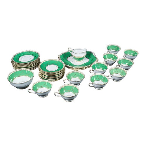 1930s Vintage English Ceramic 10 Person Tea Set