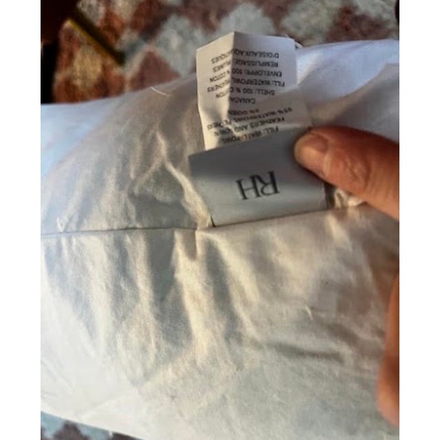 Pair of Luxury Libeco Belgian Linen & Wool 27” Euro Pillows With Rh Inserts For Sale - Image 9 of 9