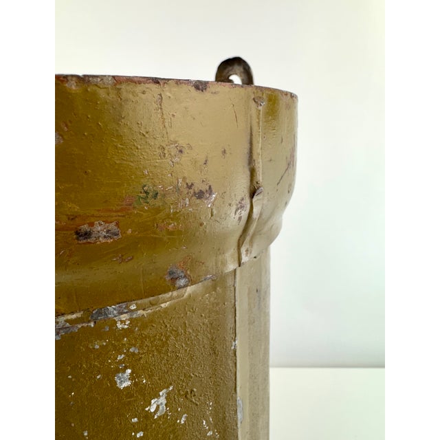 1970s Vintage Soviet Military Steel Utility Canister Industrial Umbrella Stand For Sale - Image 5 of 12