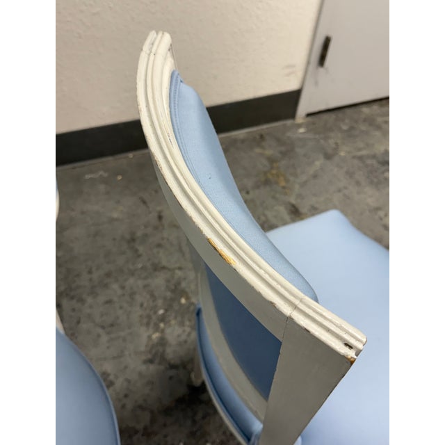 Wood Louis XVI Style White Washed Dining Side Chairs, Set of Six For Sale - Image 7 of 12