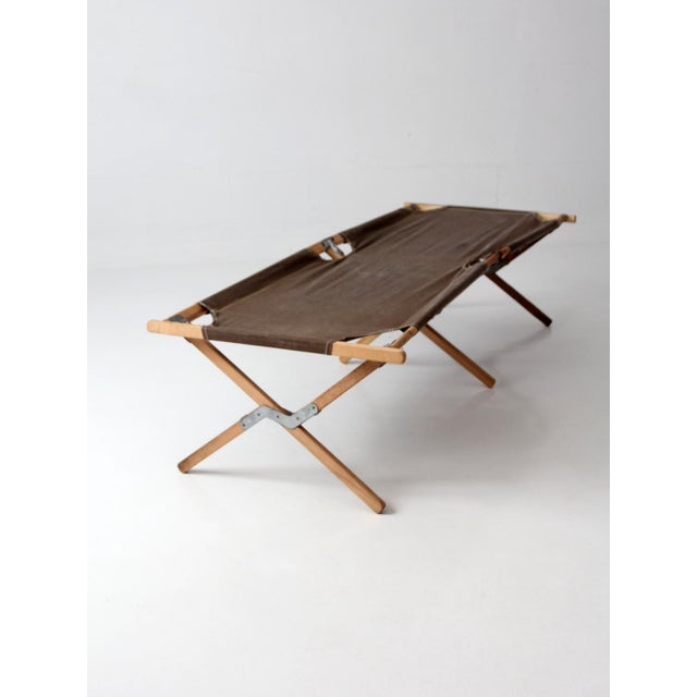 Vintage Byer Folding Campaign Style Camp Cot For Sale - Image 6 of 18