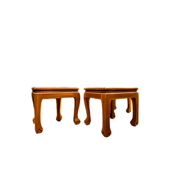 Mid-Century Modern Hand-Carved Asian Opium Nesting Table For Sale - Image 11 of 18
