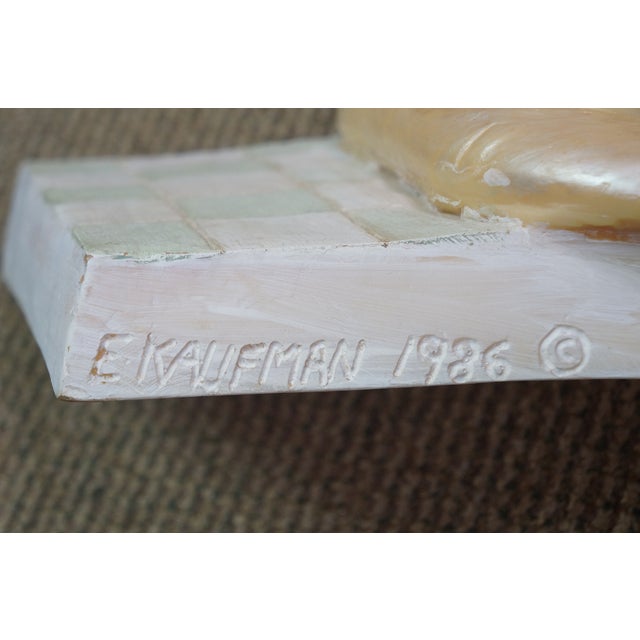 1980s Emily Kaufman Resin Solitaire Woman Smoking Cigarette Wall Art Sculpture 54" For Sale - Image 15 of 15