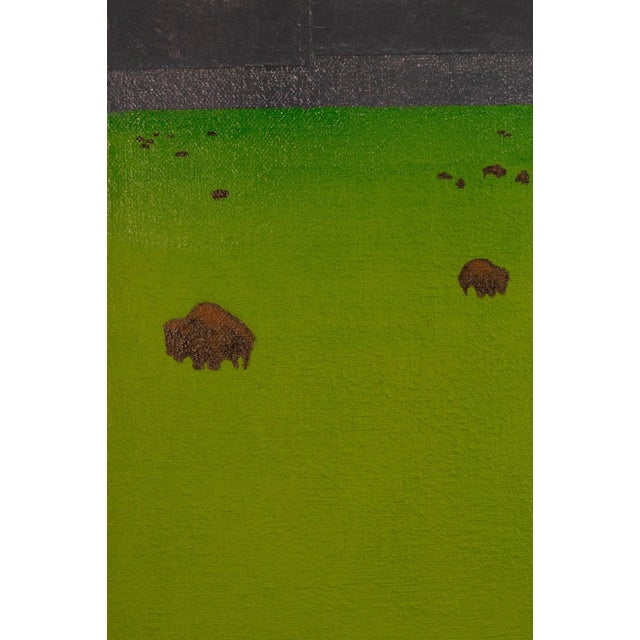 Marcus Cadman - Remaining True 2001 Signed Acrylic on Canvas Native American Art For Sale - Image 4 of 9
