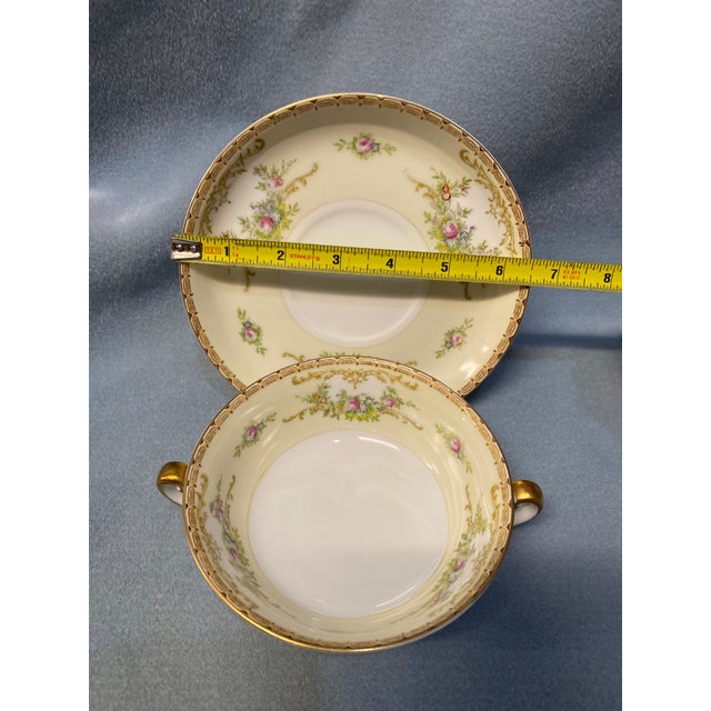 1950s Meito Garland Floral Scroll in Cream Place Setting- 5 Pieces For Sale - Image 12 of 18