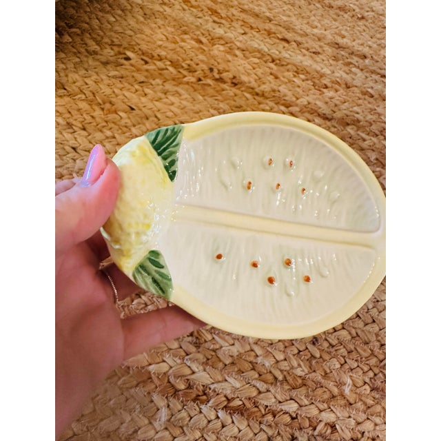 1980s Vintage Italian Lemon Serving Dish For Sale - Image 5 of 5