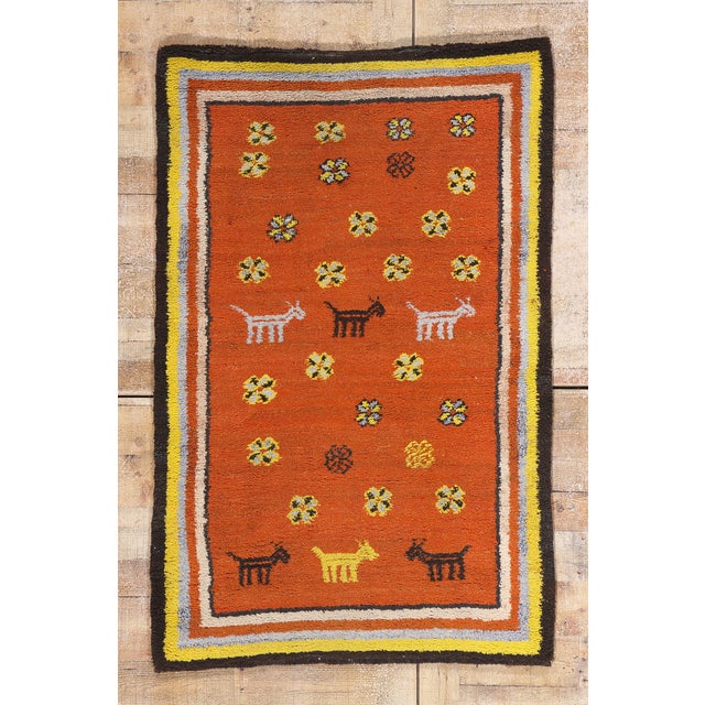 Vintage Tikdift Moroccan Rug - 03'05 X 05'03 For Sale - Image 10 of 10