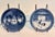 Royal Blue Pair of Vintage Royal Copenhagen Annual Christmas Plates, 1969 & 1972 Danish Blue & White Porcelain Wall Plates For Sale - Image 8 of 11